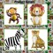 Jungle Safari Animal Foil Balloons – Lions, Zebra, Elephant, Monkey, Leopard for Kids Birthday, Baby Shower, and Safari Party Decorations (Colorful Smiling Animal)